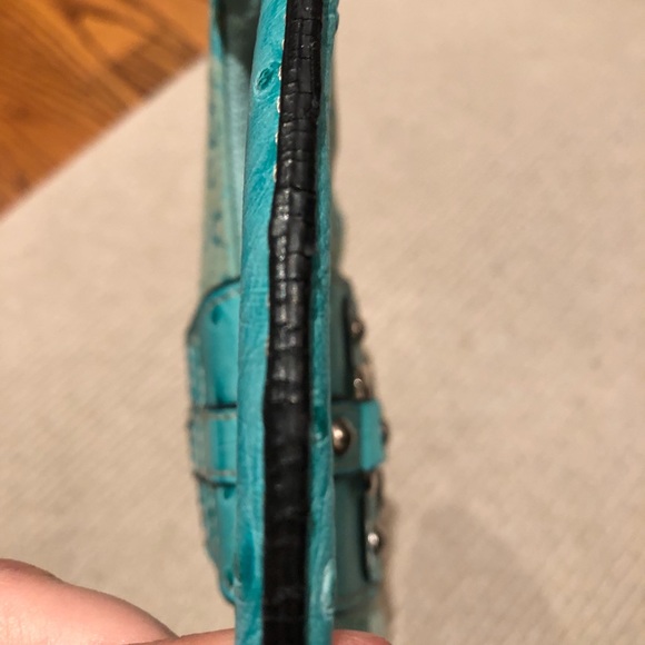 Guess Logo Turquoise Mini Purse - Picture 4 of 5
